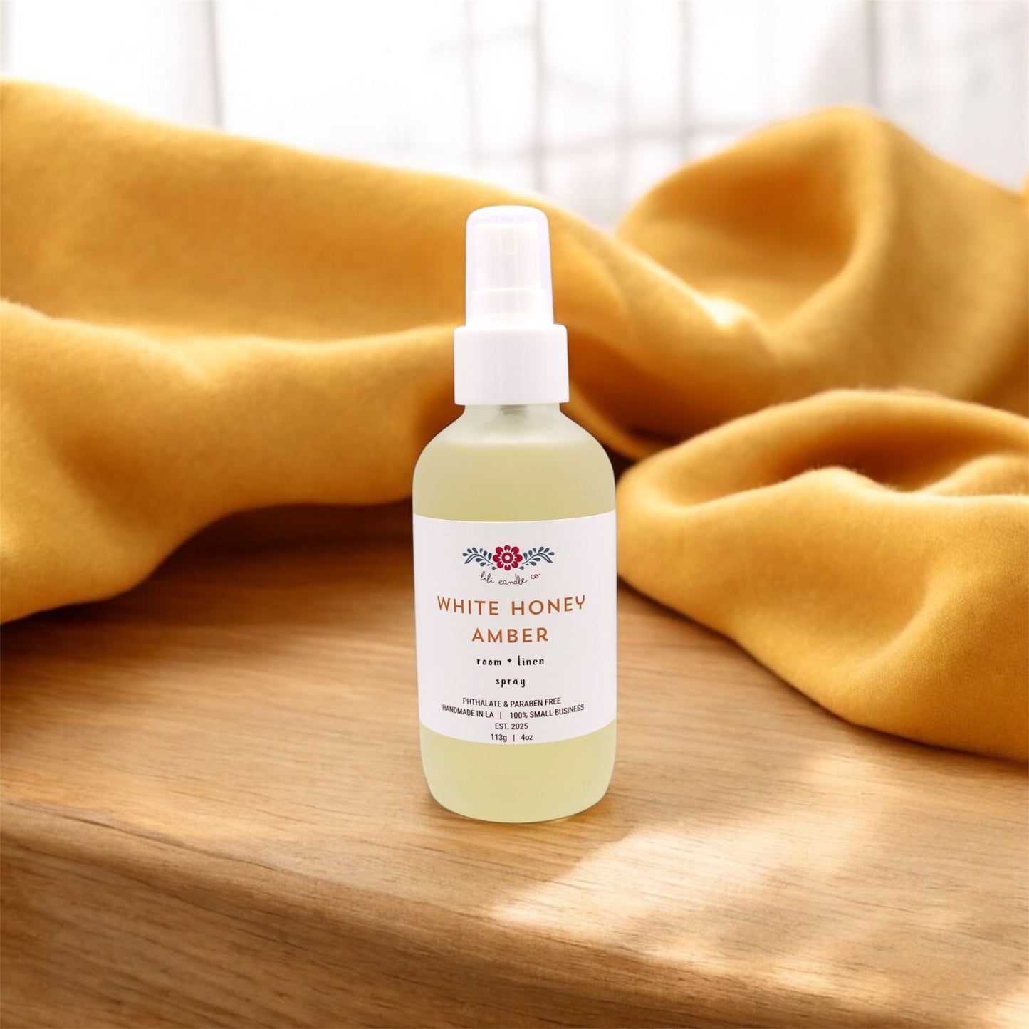White Honey Amber 4 oz. Room + Linen Spray