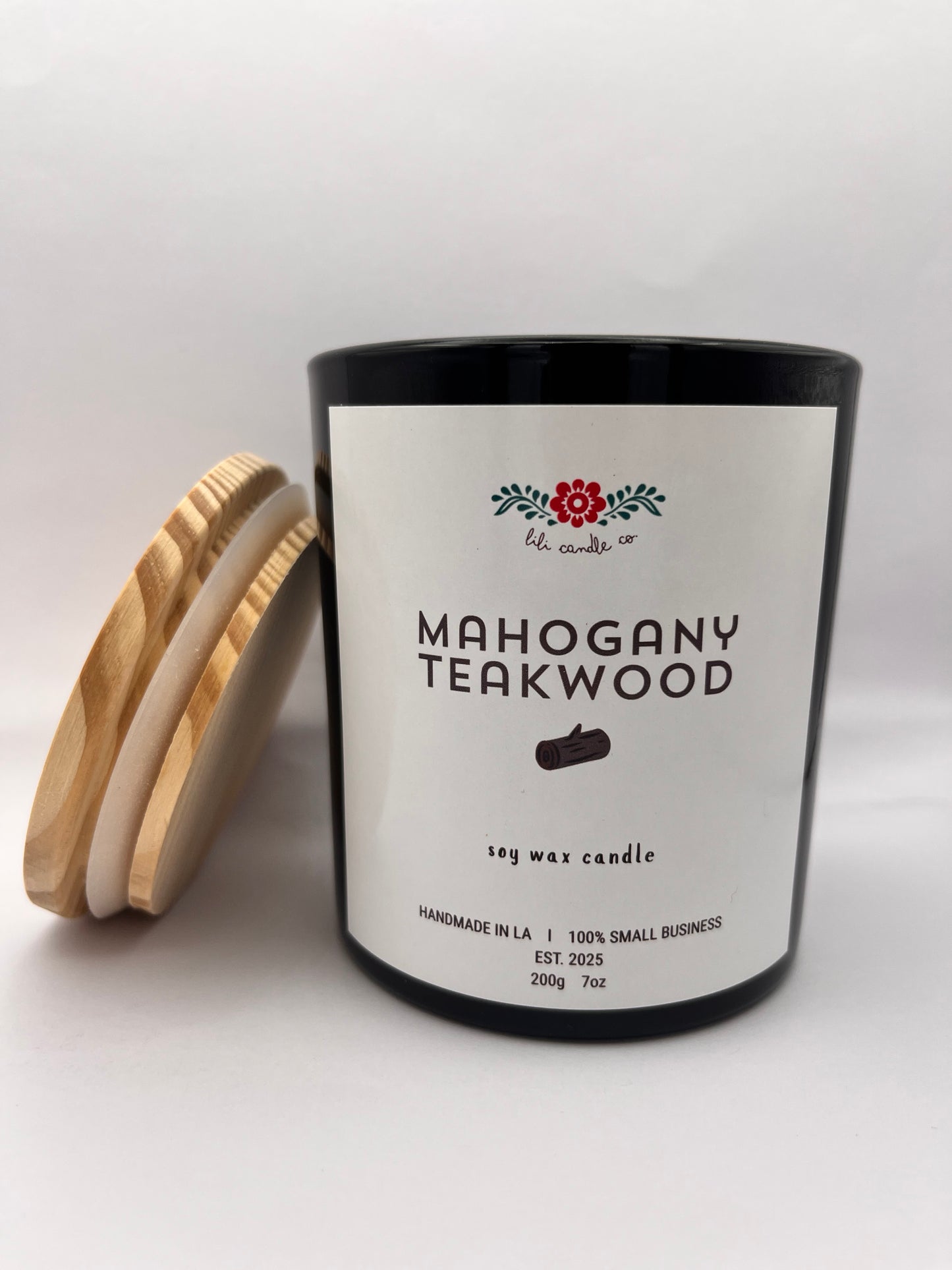 Mahogany Teakwood 7oz Premium Soy Wax Candle