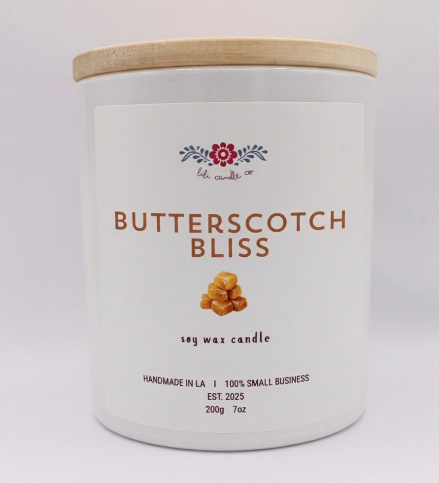 Butterscotch Bliss 7 oz. Premium Soy Wax Candle