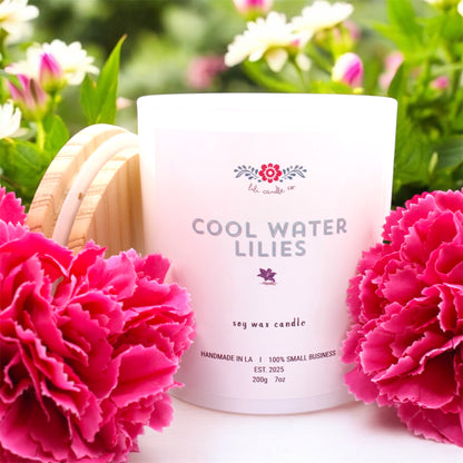 Cool Water Lilies 7 oz. Premium Soy Wax Candle