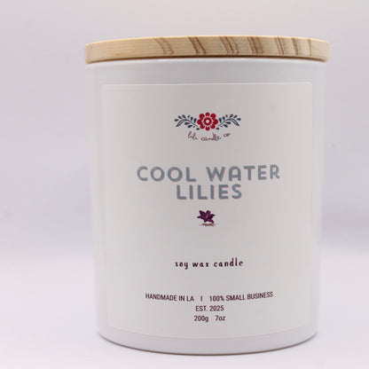 Cool Water Lilies 7 oz. Premium Soy Wax Candle