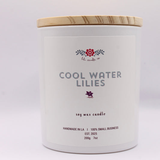 Cool Water Lilies 7 oz. Premium Soy Wax Candle