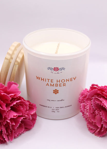 White Honey Amber 7 oz. Premium Soy Wax Candle