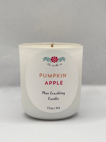Pumpkin Apple 2.5 oz Crackling Wooden Wick Candle